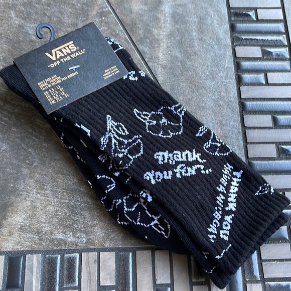Vans Other - VANS “Off The Wall” Men’s socks "Thank you. Have a nice day"